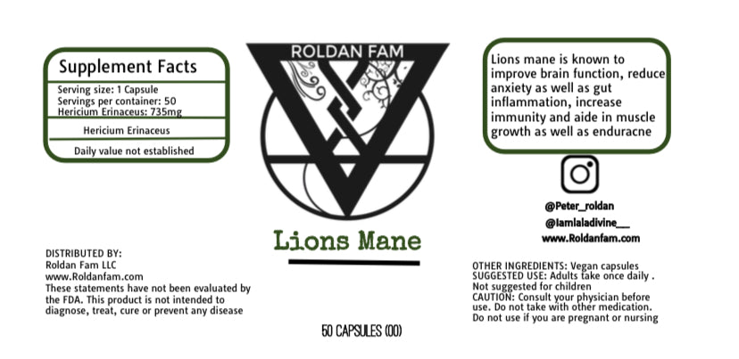 Lions Mane- 50 Vegan Capsules