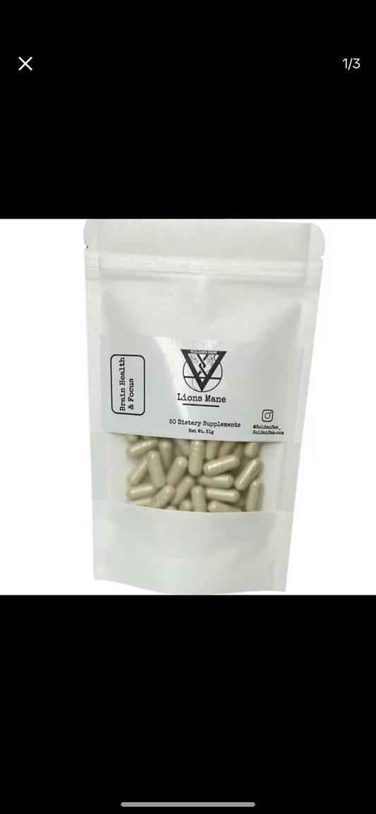 Lions Mane- 50 Vegan Capsules