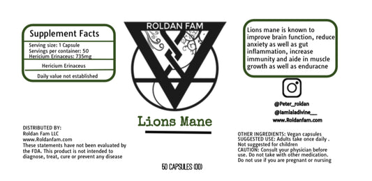 Lions Mane- 50 Vegan Capsules